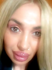 Sexy blonde with big sexy lips